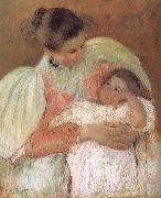 Mary Cassatt Betweenmaid with kid oil painting reproduction